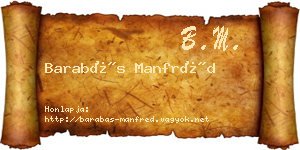 Barabás Manfréd névjegykártya